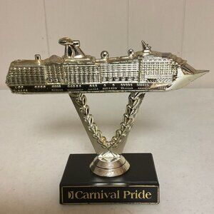 Carnival Cruise PRIDE old style gold plastic Ship-on-a-Stick Trophy/Award
